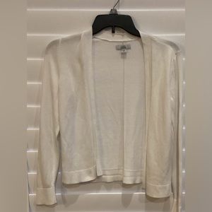 Junior’s White Open Cardigan